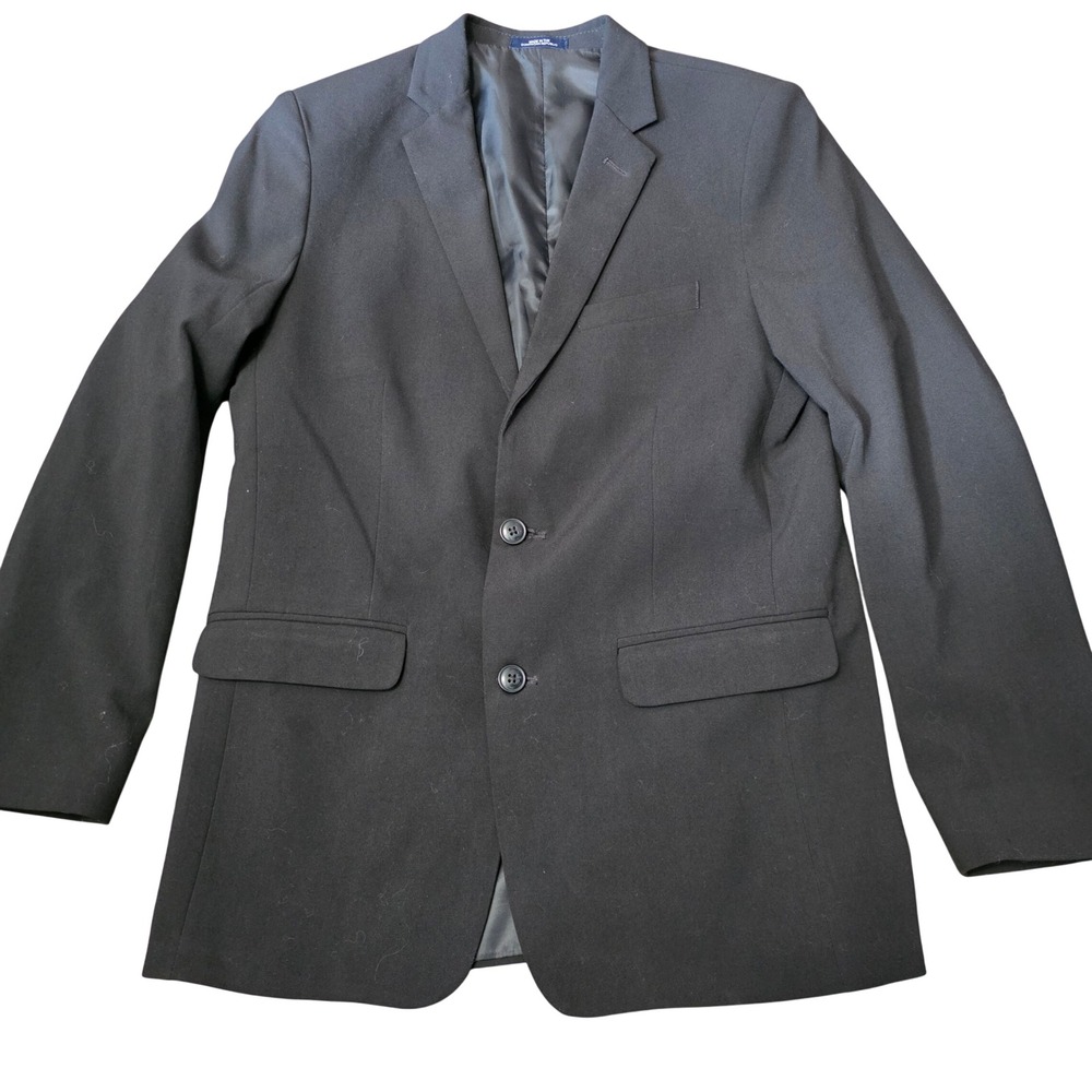 Chaps Boys Black Two Button Formal Blazer Jacket Size 18‎ Regular C821156